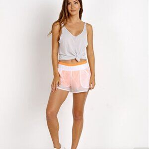 alo Women's Transparent Short White/Sherbet Size Small